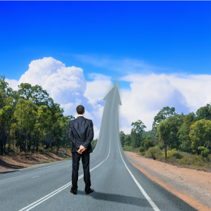 Manager Gemba Walking on a road